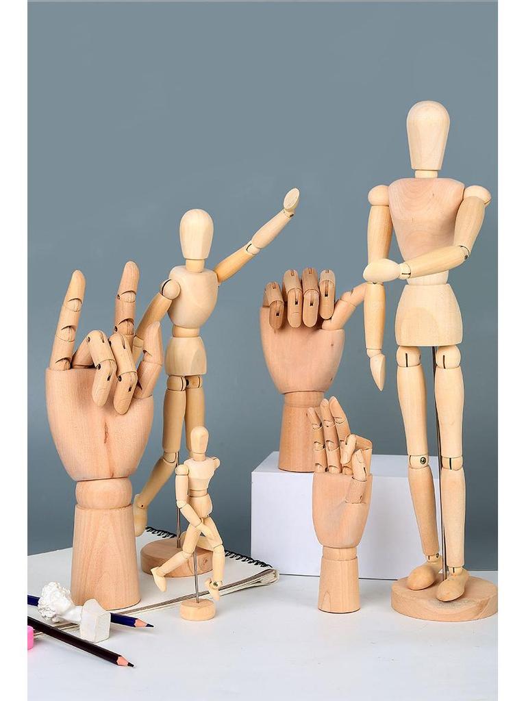 12-Inch Flexible Wooden Mannequin Model for Art Drawing