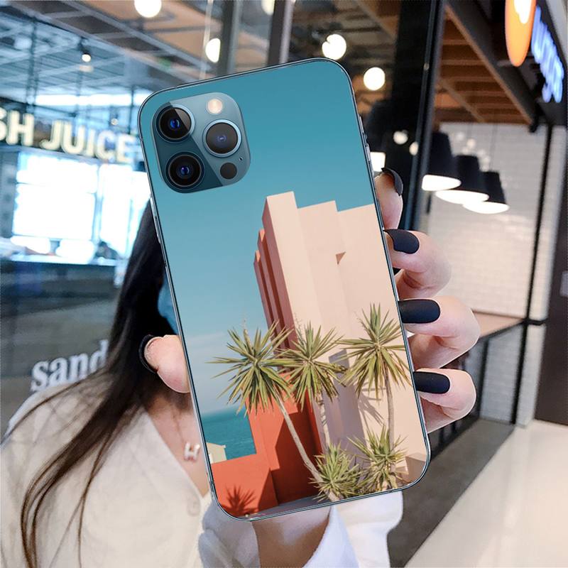 Green Plants Phone Case For Iphone 11 12 13 14 Pro Max 7 8 Plus X Xr Xs Max Se2020 Mini Case