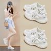 Platform Womens Sandals 2025 Summer New Mesh Breathable Heightening Sports Shoes Fashion Korean Version Casual Shoes Women