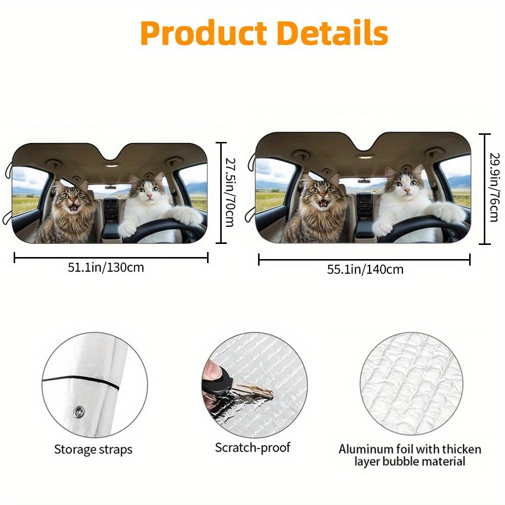 1Pcs German Shepherd Pattern Windshield Sunshade UV Rays Heat Blocker Keeps Vehicle Cool Unique Design Fit Sedans SUVs Trucks