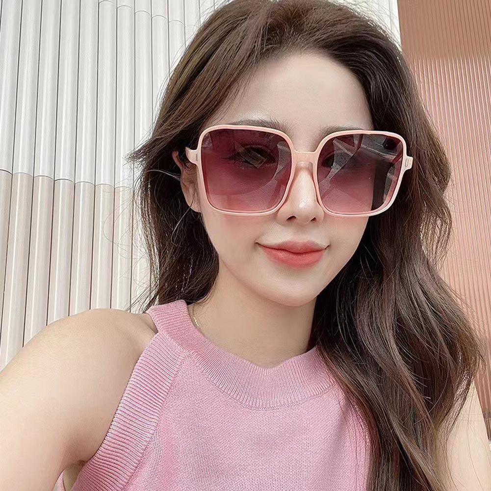 New Big Sunglasses Women Men Trendy Vintage Brand Designer Anti-UV Gradient Color Korean Version Glasses Fashion Accessories