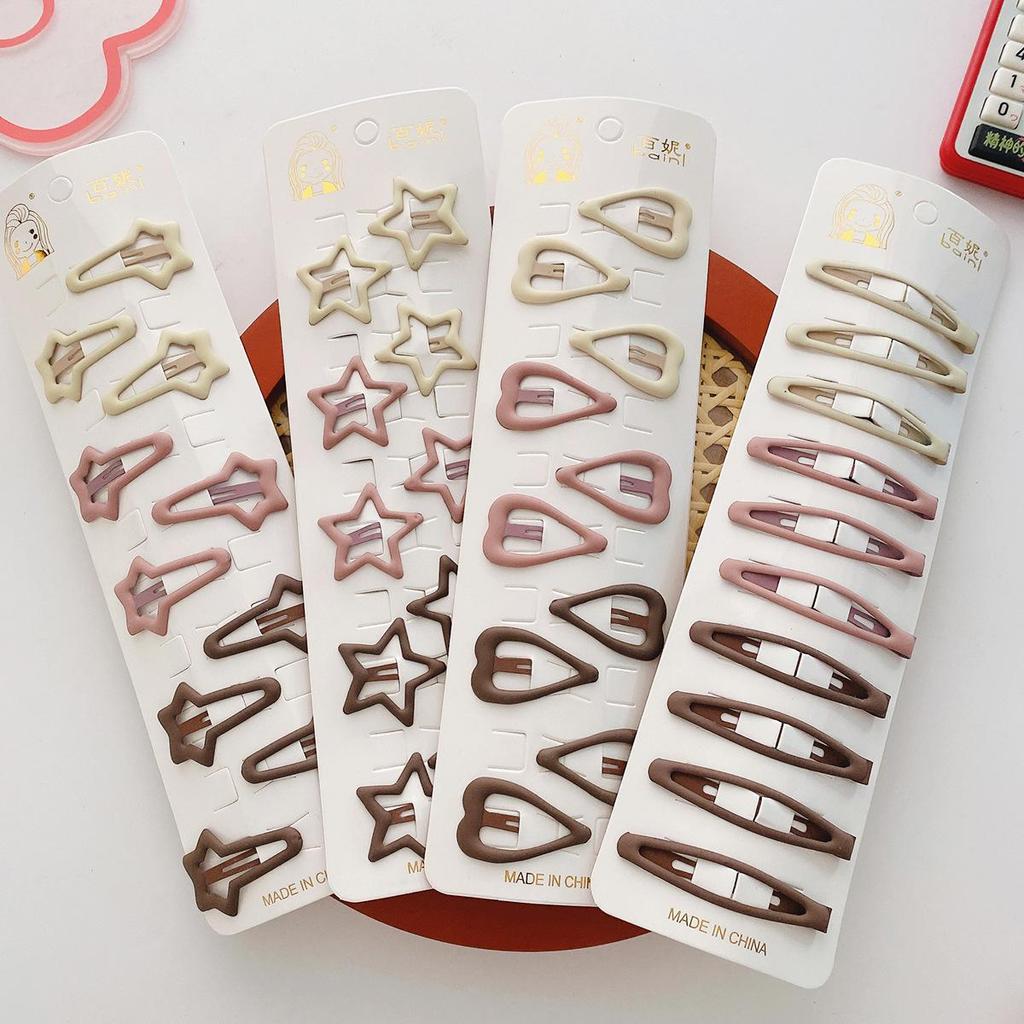 10 stücke Neue Koreanische Haarnadeln für Kinder Mädchen Milch Tee Farbe Prinzessin Haarspangen Bang Seite Clip Kleines Mädchen Haar zubehör