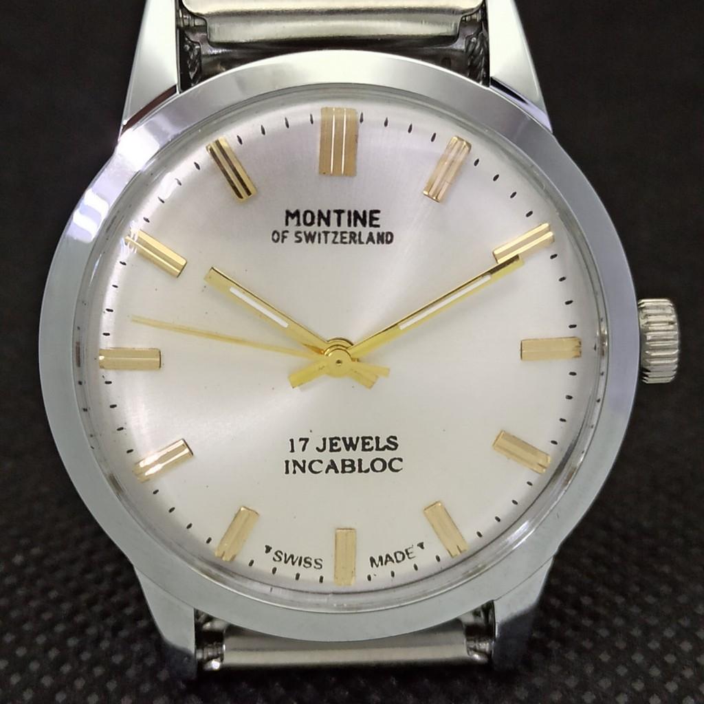 REFURBISHED GENTS MONTINE 17 JEWELS INCABLOC WINDING SWISS WATCH A285416-5 MontineQ-a285416-1