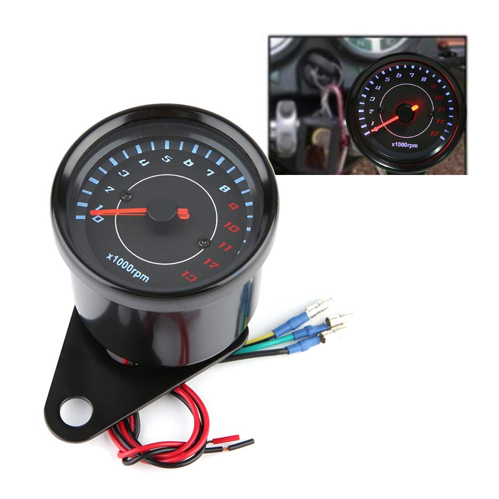 DC Universal Motorcycle Electronic Tachometer LED Backlit Electronic Tachometer Electronic Tachometer with LED Backlight