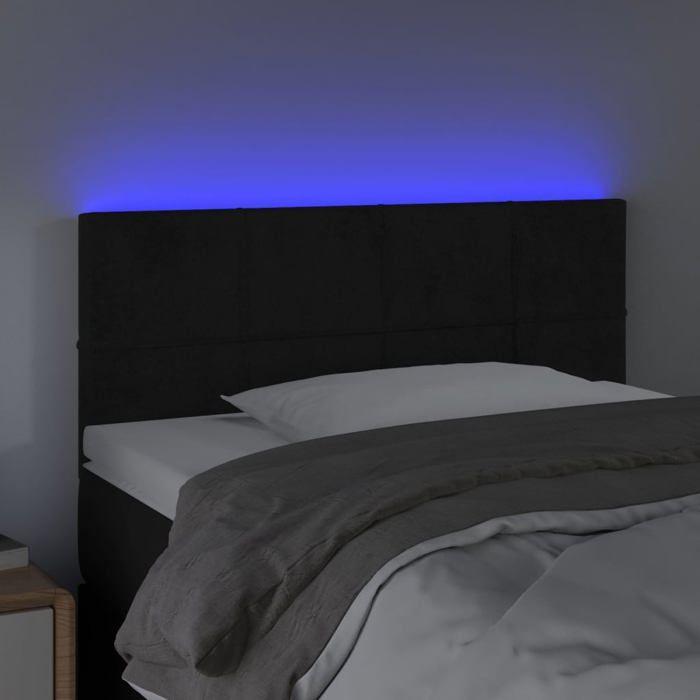 VidaXL LED Headboard Bedroom Furniture Single Bed Accessory Headboard Interior Black 80x5x78/88 3121644