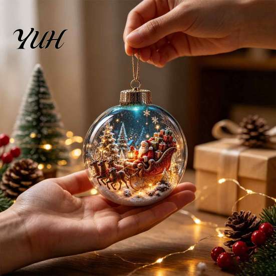 Holiday Keepsake Ornaments Glowing Christmas Ornament with Lanyard, Unique Styles Miniature Glass Pendant LED Tree Hanging Accessories Light,