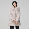Women's Hair Collar Hooded Windproof Lightweight Thickened Fluffy Warm Warm Cold Medium-length Casual Sports Jacket Parka Cotton Jacket