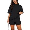 Women's Casual Loose Top and Orts Two-Piece Set Comfortable Sportswear for Leisure Activities