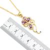 Set di gioielli in zirconia viola color oro per donna Orecchini Collana Ciondolo Anelli Scatola Regalo Colori Nero Bianco Blu
