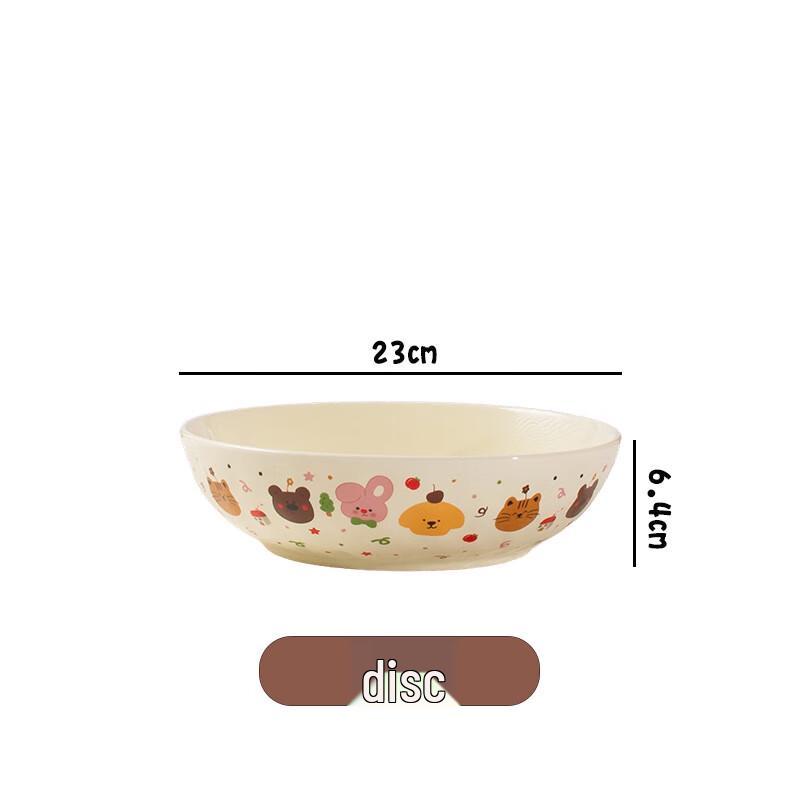ZISIZ Cute Cartoon Ceramic Ramen Bowl