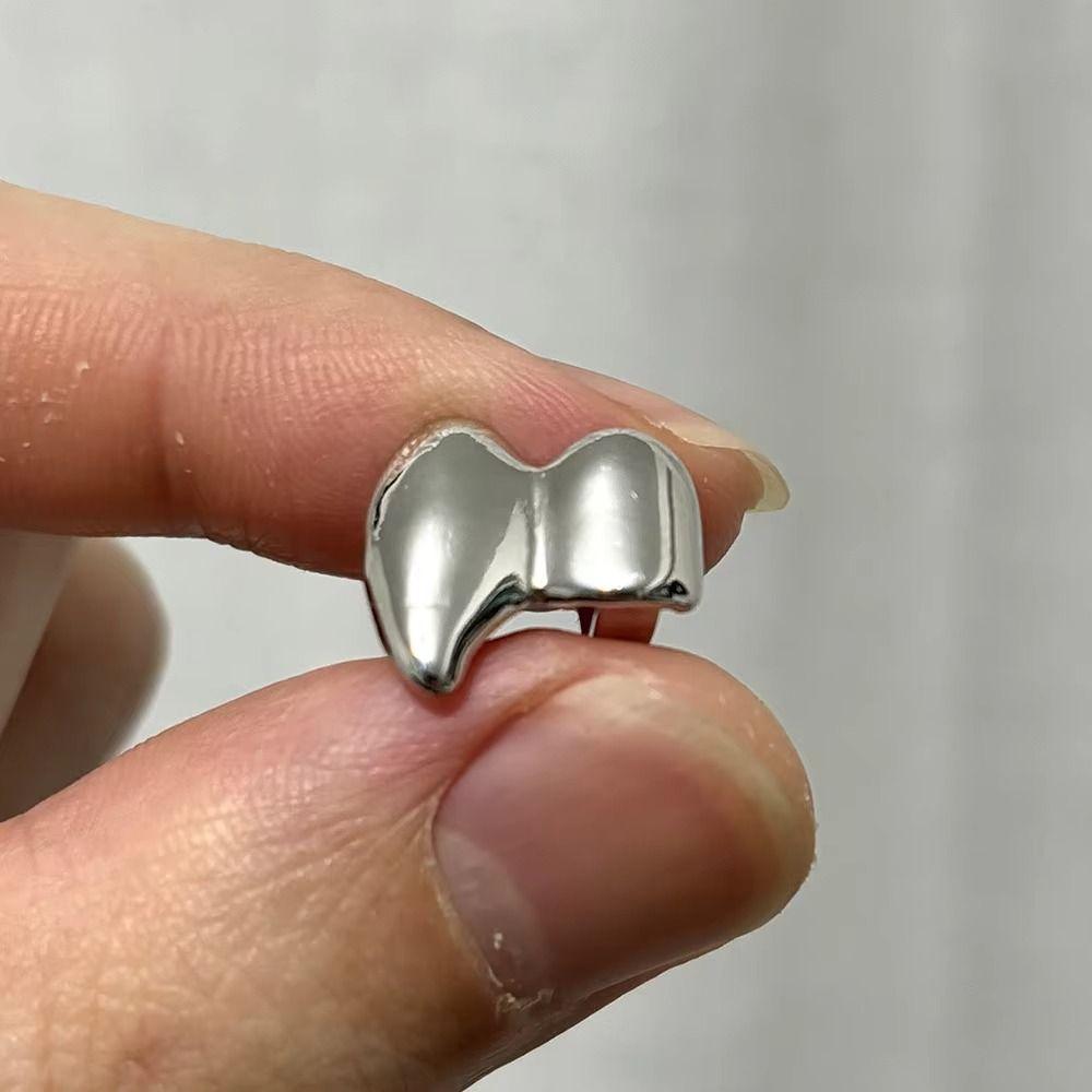 2Pcs/Set Double Glossy Hip-Hop Tooth Grills Gold Silver Color Mouth Teeth Grillz  Party Cosplay