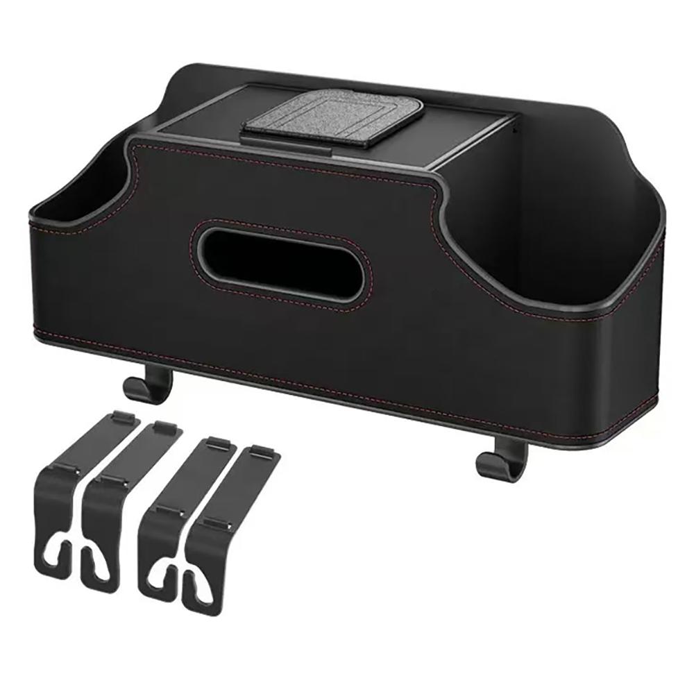 Universal Car Seat Back Storage Box Multi-Functional Vehicle Mounted Tissue Box Rear Seat Storage Cup Holder Hook Car Accessorie