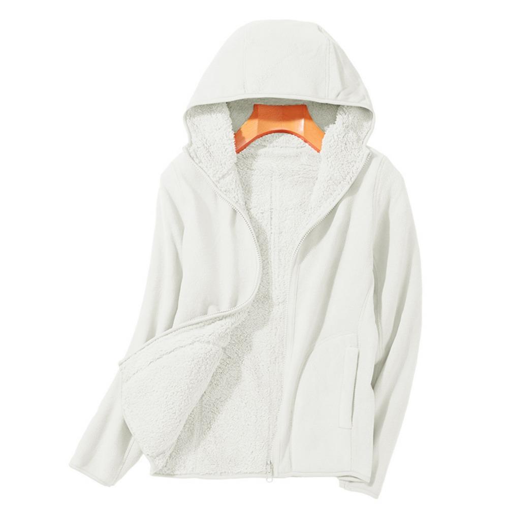 Autumn and Winter Coral Fleece Hooded Fleece Fleece Fleece Jacket Women's Warm Thickened Outdoor Jacket Liner