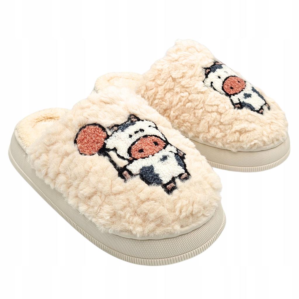 Women's Slippers Warm Home Slippers With Cow Pattern S. 38-39