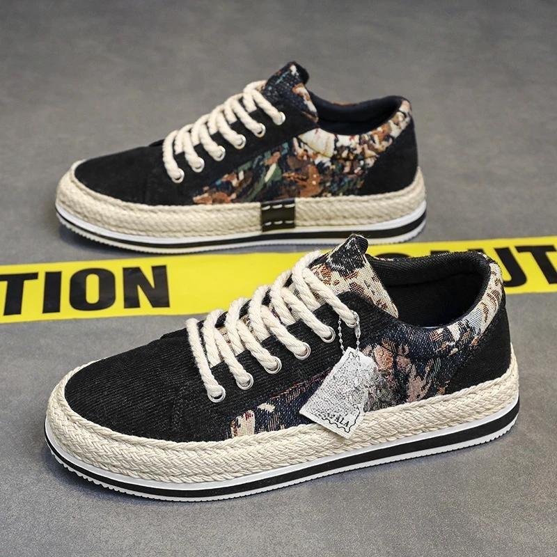 Breathable Mens Casual Shoes Outdoor Mens Canvas Shoes Trendy Male Vulcanized Shoes 2025 New Comfortable Zapatillas De Hombre