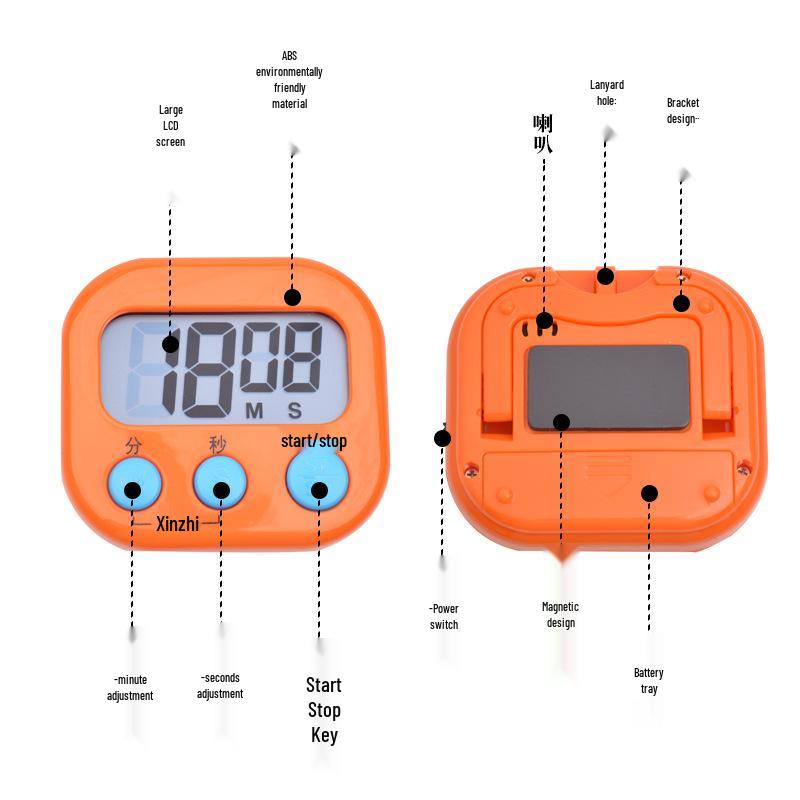 Dětský kuchyňský časovač a budík pro pečení a studium