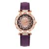 No gift box; Flower petal diamond dial, good luck alloy case, diamond belt ladies watch   full diamond bracelet 2-piece set.