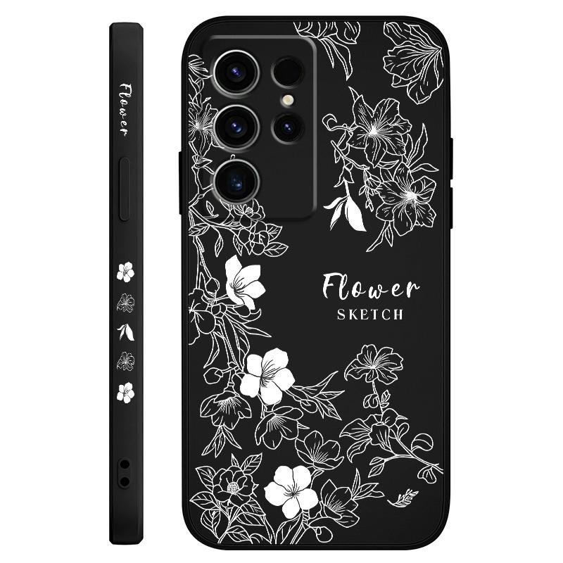 Line Morning Glory Phone Case For Samsung Galaxy S25 FE S24 S23 S22 S21 S20 S10 S10E Ultra Plus Note 20 Ultra Plus Cover