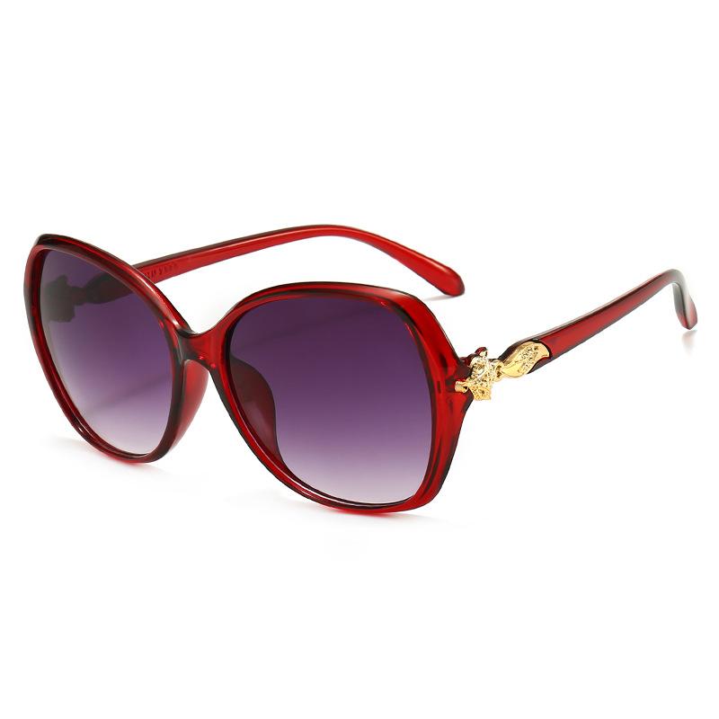 Sunglasses Lady, Tide Uv Protection Gold Fox Sunglasses Driving Big Face Summer Ins Korean