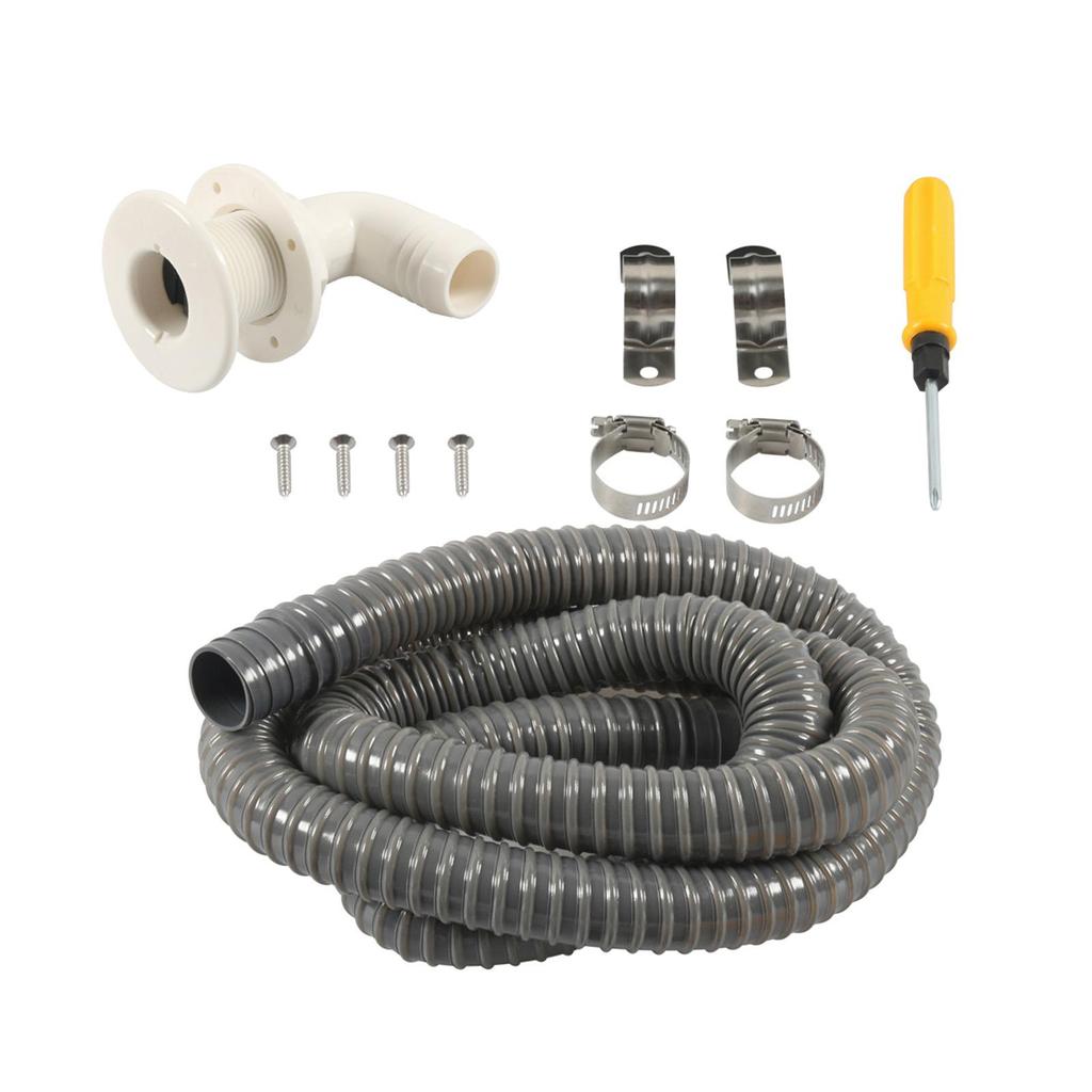 Generic 90 Degree thru Hull Scupper Bottom Outer Diameter 1-1/8 inch Practical Sturdy Part Replace for Ship Boats Yachts