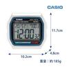 Réveil CASIO Radio-réveil Température Humidité Date Jour de la semaine Son électronique Alarme Snooze Lumière Argent DQD-851J-8JF