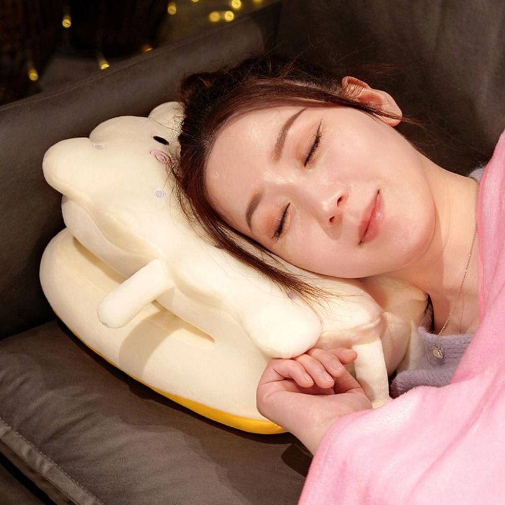 Plush&Ice Silk Cookie Office Nap Pillow Super Soft Hollow Pillow Stuffed Toy  Female Gift