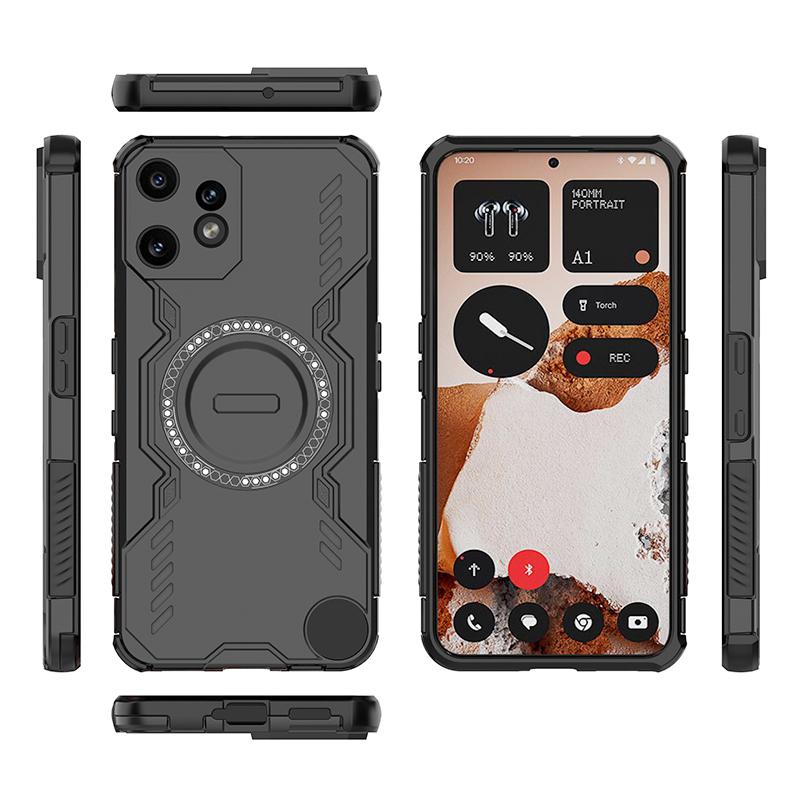 KEYSION Hollow Heat Dissipation Case for Nothing CMF Phone 2 Pro Magnetic Cooling Shockproof Phone Cover for for CMF Phone 2 Pro