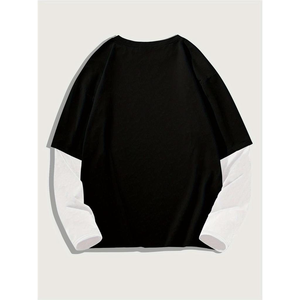 Y2K High Street Hip-Hop Dark Style Print Long-Sleeve T-Shirt, a Trendy Casual Style for Everyday Wear, Perfect for Street Fashion Enthusiasts