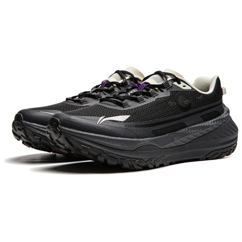 New LiNing Dilu Abrasion Resistant Slip Resistant Low Top Trail Running Shoes Women's Black ARNU004-20