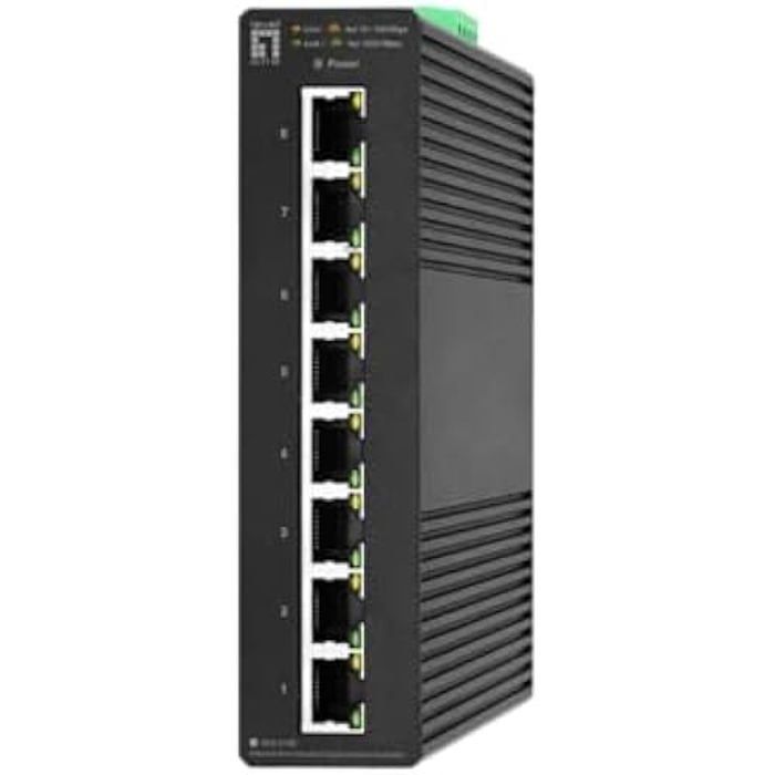 Commutateur intelligent - LEVELONE - IGS-2108 - 8 ports - Gigabit industriel - Auto-négociation