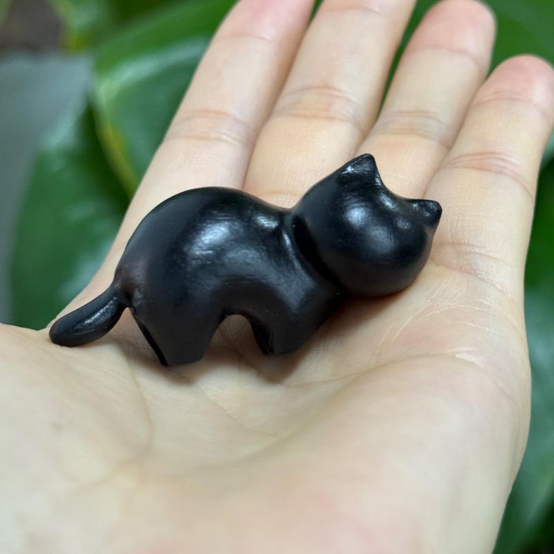 Figuras en miniatura, adorno de gato, lindo gato de madera de colores, accesorios de escritorio para oficina, decoración del hogar, regalo, actividad, recuerdos