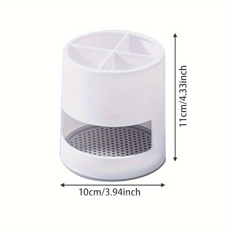 1 Stück, Multifunktionaler Badezimmer-Aufbewahrungs-Organizer, Freistehender Arbeitsplatten-Zahnputzbecher mit Abtropfschale, Zahnpasta-Halter, Rasierständer