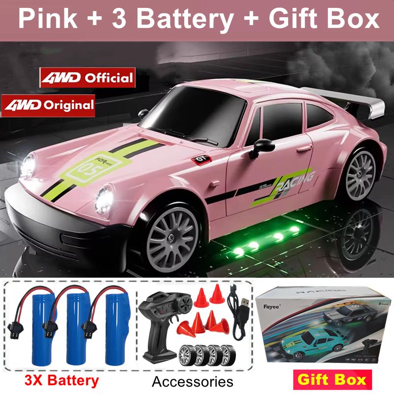 4Wd Rc Drift Car With Led Light 2.4G Radio 20Km/H High Speed Remote Control Racing Cars Vehicle Model Toy Gift For Boy Girl Kid