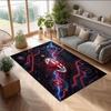 Tappeto in Flanella Stampato AC Milan Antiscivolo Morbido Poliestere Tappeto per Pavimento Tappetino Decorativo da Interno per Camera da Letto Soggiorno Divano Sala Giochi Decorazione Casa