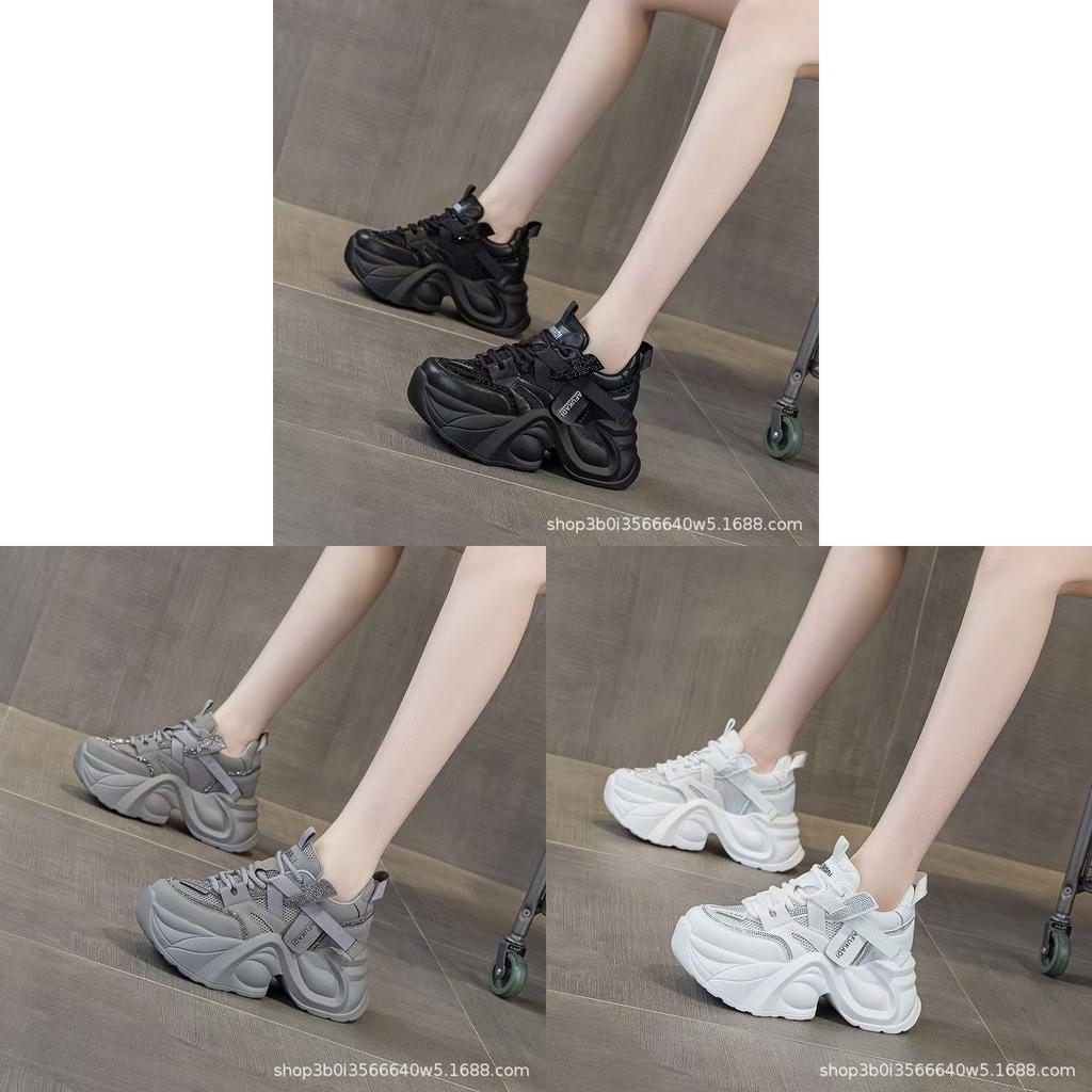 Shoe Platform Sneakers With Breathable Leather For Women Summer Casual Comfort