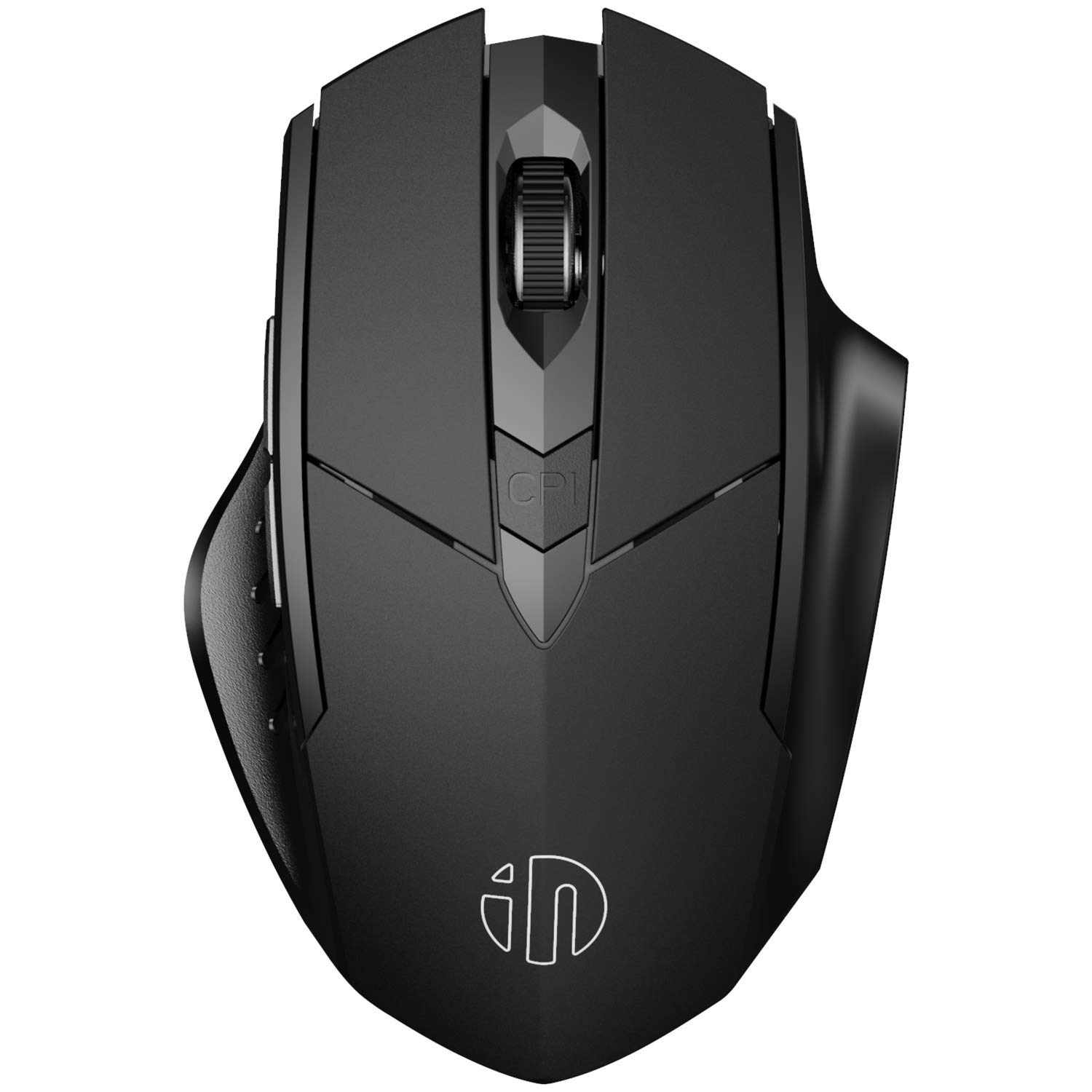 

Миша Inphic Rechargeable Wireless Mouse 3 DPI Ergonomic Optical Portable Mouse for Black bluetooth, Multi-device (Трирежимний BT5.0/4.0 + 2.4Ghz),