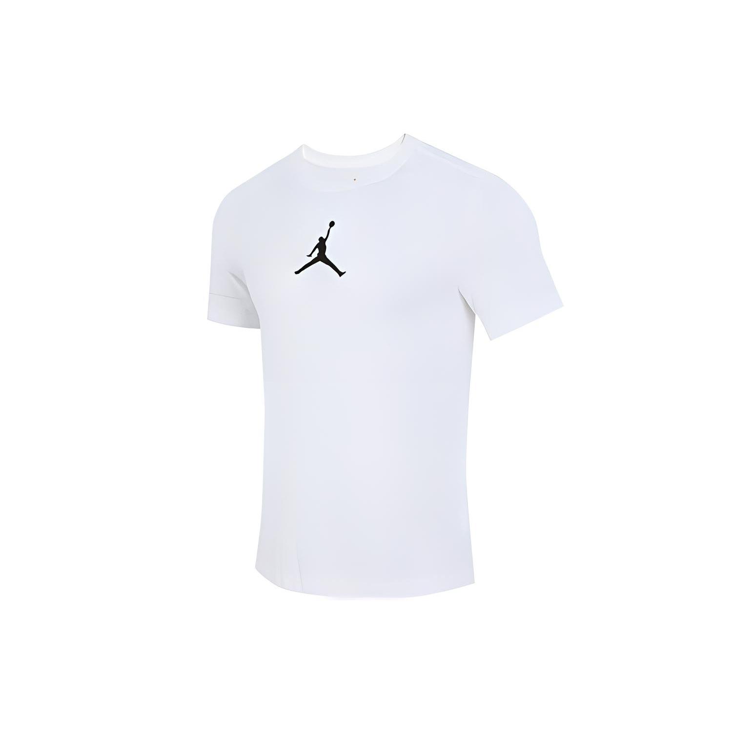 Air Jordan Jumpman Logo Printing Sports Round Neck Short Sleeve White Men s CW5191-102 XXL