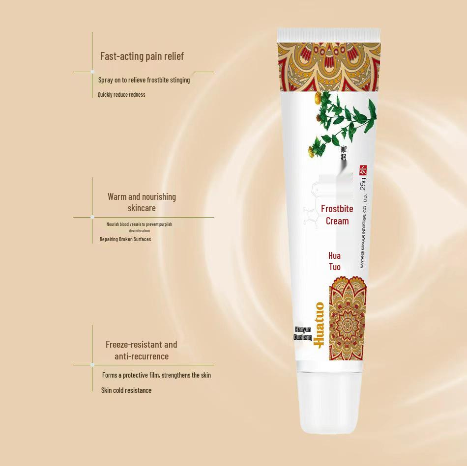 Huatuo Örtig Höst & Vinter Klådstillande Frostskadskräm för Händer & Fötter