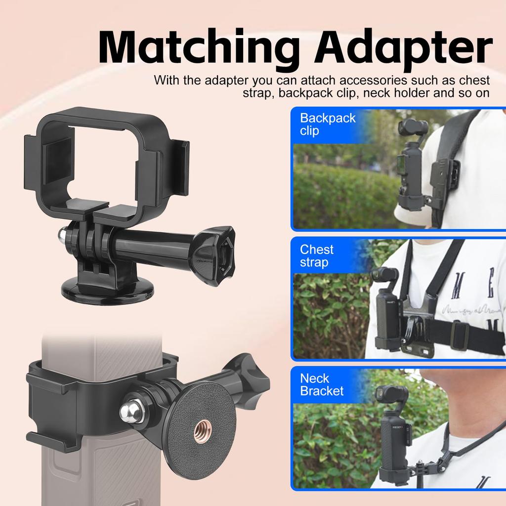 Kompatibel mit DJI Osmo Pocket Kamera Halterung Blitzschuh Winkelverstellung 4P/4/3 Adapter, Erweiterung,