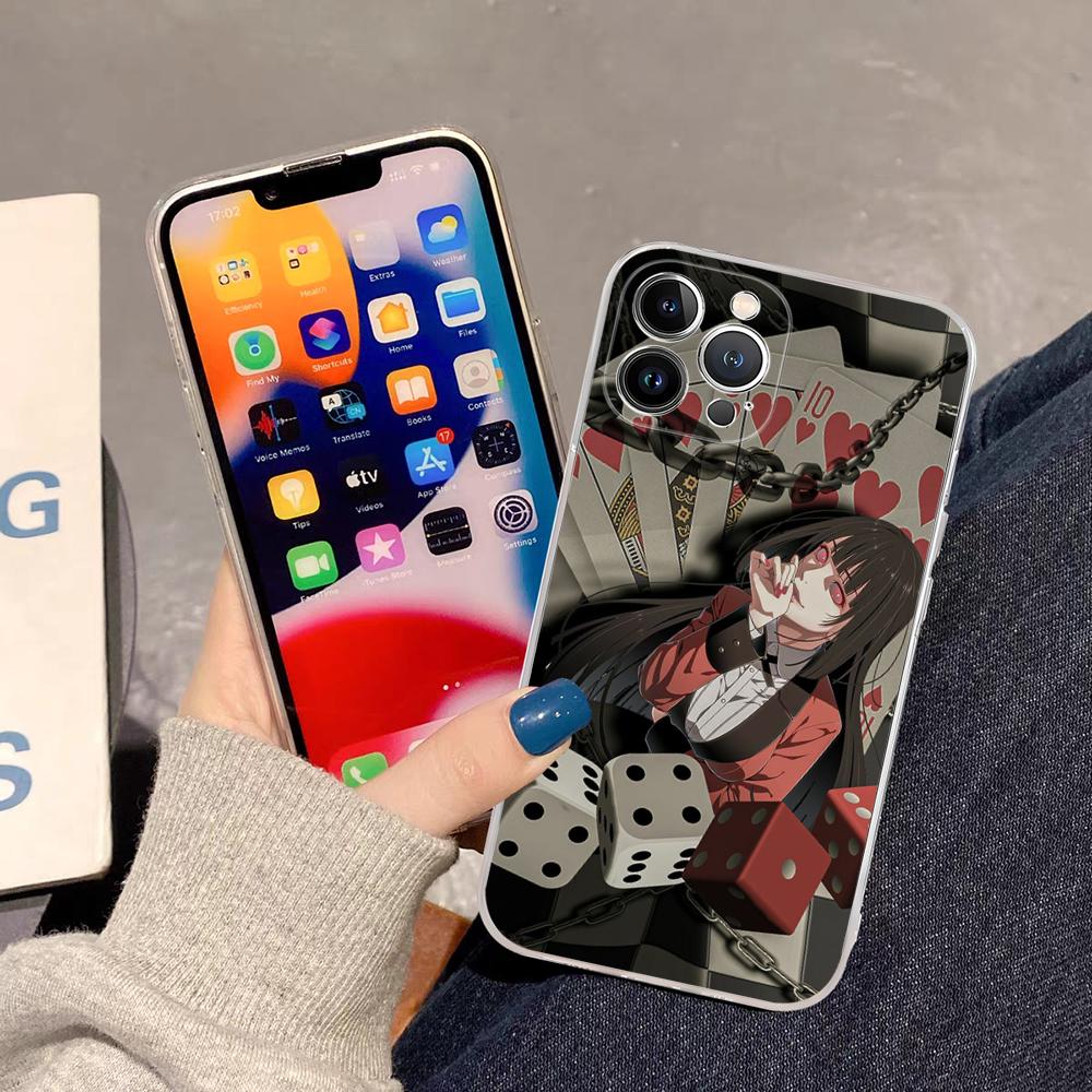 Japanese Anime Kakegurui Jabami Yumeko Phone Case For iPhone 16 15 14 11 12 13 Mini Pro XS Max Cover 6 7 8 Plus X Funda Shell