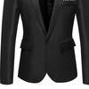 Blazer Casual da Uomo alla Moda con un Bottone e Risvolto, Manica Lunga, Tasca Decorativa, Giacca Completo, Abbigliamento da Lavoro