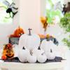 Artificial Assorted Pumpkins Fake Artificial Maple Leaves Halloween 7stk