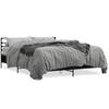 Bed Frame In Black 150 X 200 Cm Made of Engineered Wood and Metal