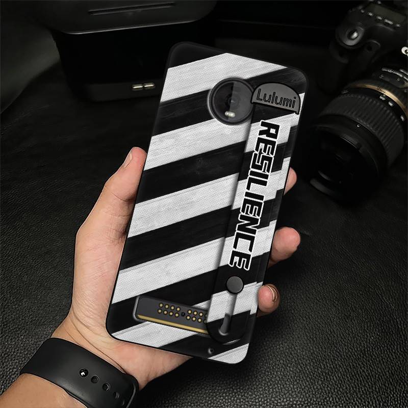 Simple Wrist Strap Phone Case For MOTO Z4 Play Fashion Design Back Cover Plain Color Personality Dirt-resistant Commerce