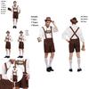 Stilvolle Herren Oktoberfest Kleidung Cosplay Kostüm Mit Einfarbigem Hemd Und Hosenträgern