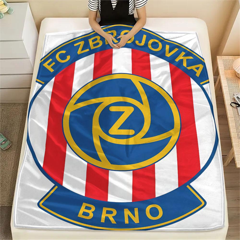 Coperta di Flanella FC Zbrojovka Brno, Alta qualità, Confortevole per Tutte le Stagioni, Decorazione per la Casa, Calore e Comfort