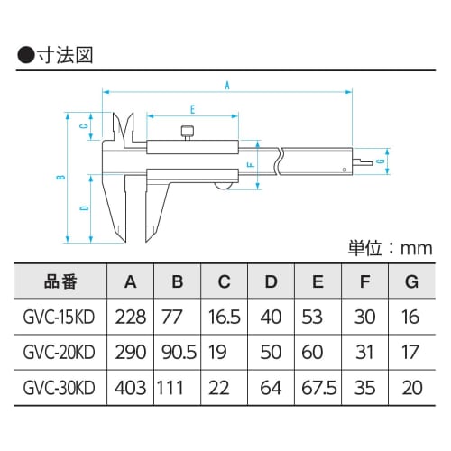 Niigata Seiki SK Silver M-Type Standard Caliper, Quick Step Scale, 150mm, GVC-15KD