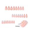 Almond Shape 3D Manicure False Nails - European & American Style