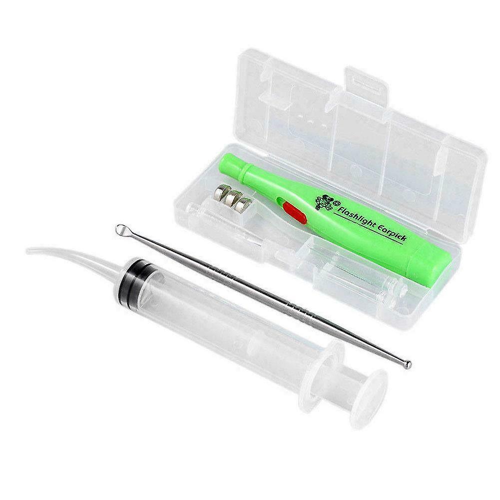 Kit d'élimination des calculs amygdaliens 1Set Lumière LED & Boîte + Outil Seringue d'irrigation