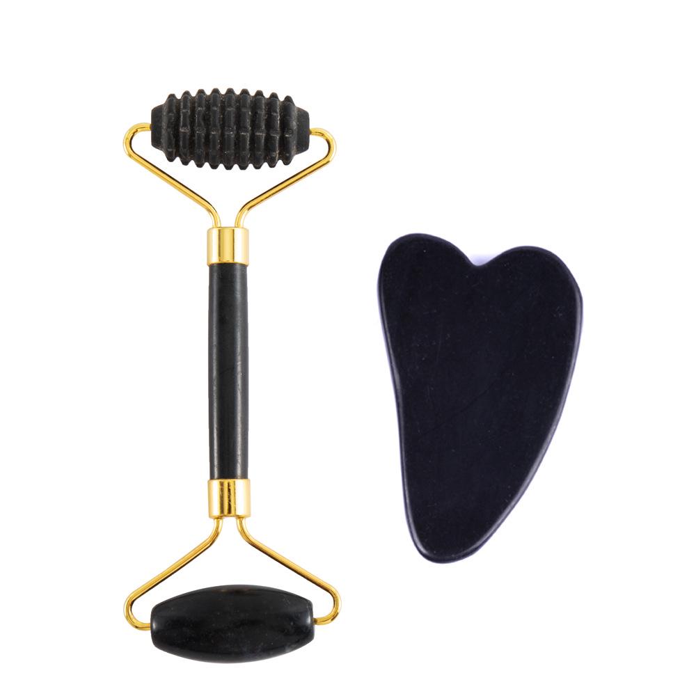 Jade Roller & Gua Sha Facial Massage Three-Piece Set